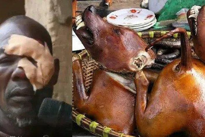 Man loses eye over dog meat