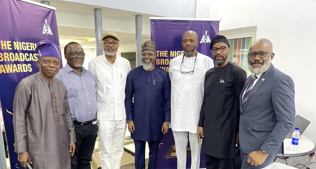 L-R : Dr. Yemisi Bamgbose, Executive Secretary, Broadcasting Organisation of Nigeria (BON); Mr. Greg Odutayo, Member, Central Working Committee, BON; Mr. Emeka Mba, Former Director General, Nigeria Broadcasting Commission (NBC); Mr. John Ugbe, Chairman...