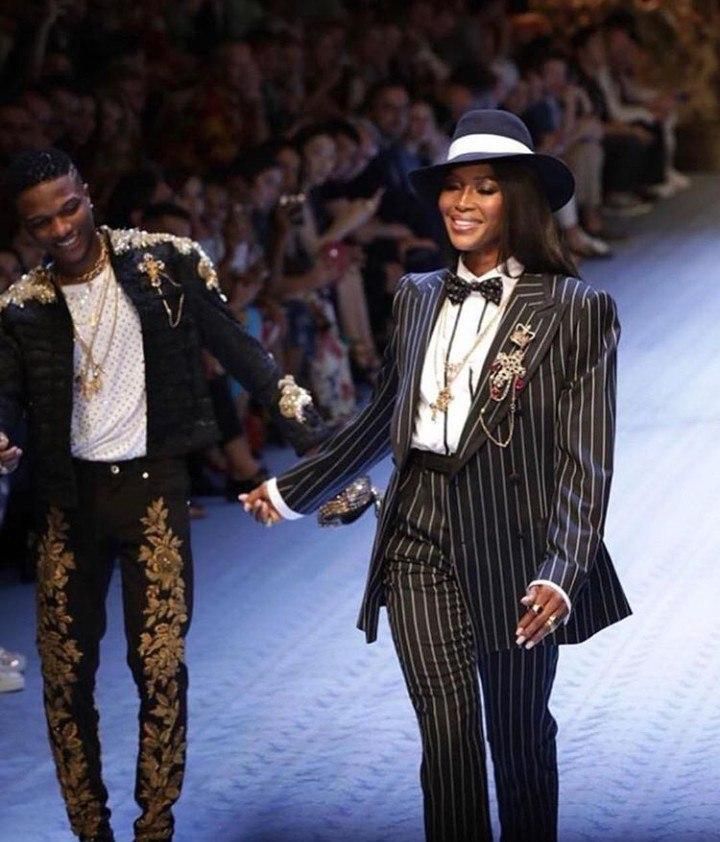 Wizkid, Naomi Campbell walk Dolce and Gabbana runway