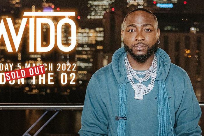 Davido officially sells out his show at the O2. (TheO2)
