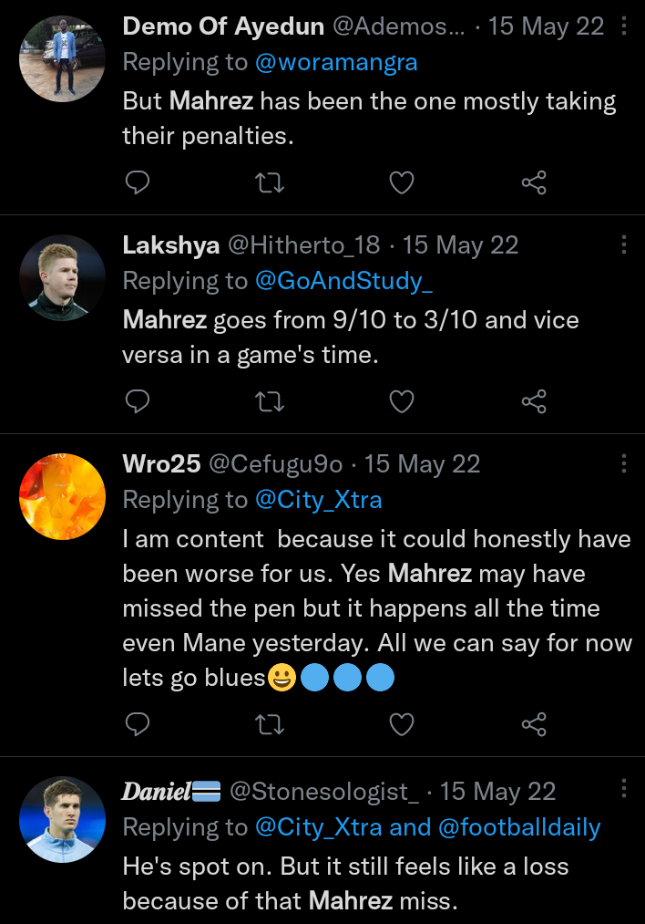 Reactions as Mahrez misses penalty for Manchester City against West Ham