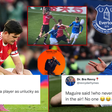 Social media reactions to Maguire's unlucky first-half vs Everton