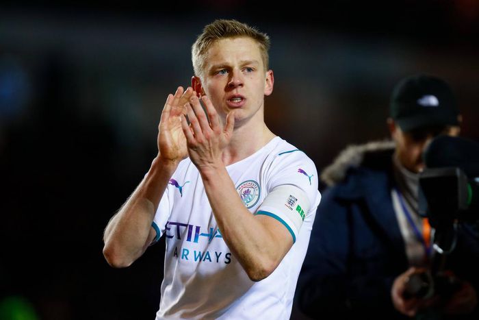 Oleksandr Zinchenko captained Manchester City in their FA Cup tie against Peterborough