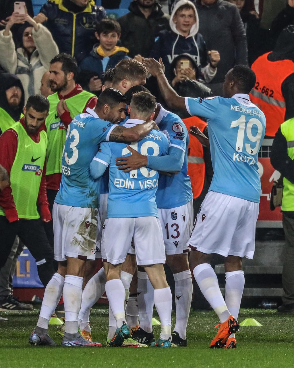 Trabzonspor players celebrate