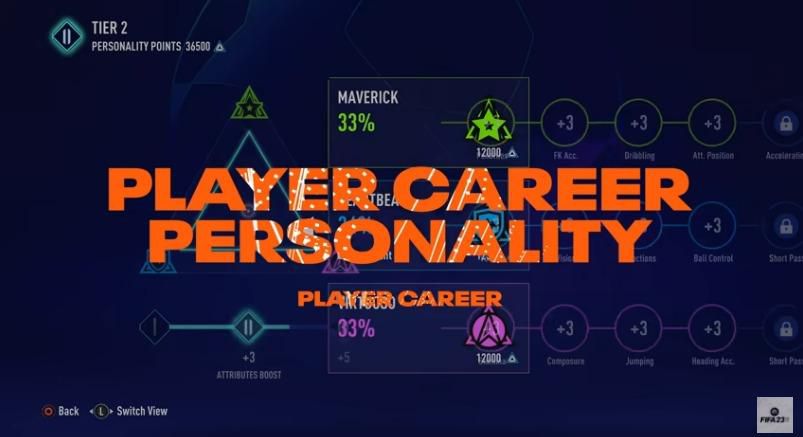 Player Personality feature FIFA 23 Career Mode reveal (screenshot)