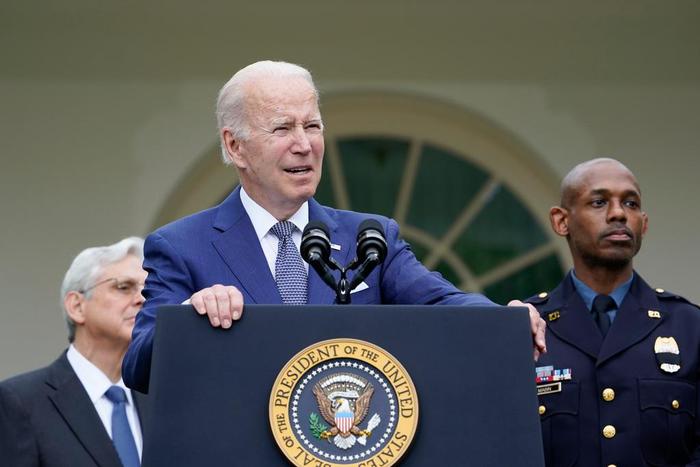 President Joe Biden speaks in the Rose Garden of the White House in Washington, Friday, May 13, 2022.
