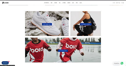 bCODE launches a new website as Reebok is set to join ADIDAS, Skechers and Havaianas on their website