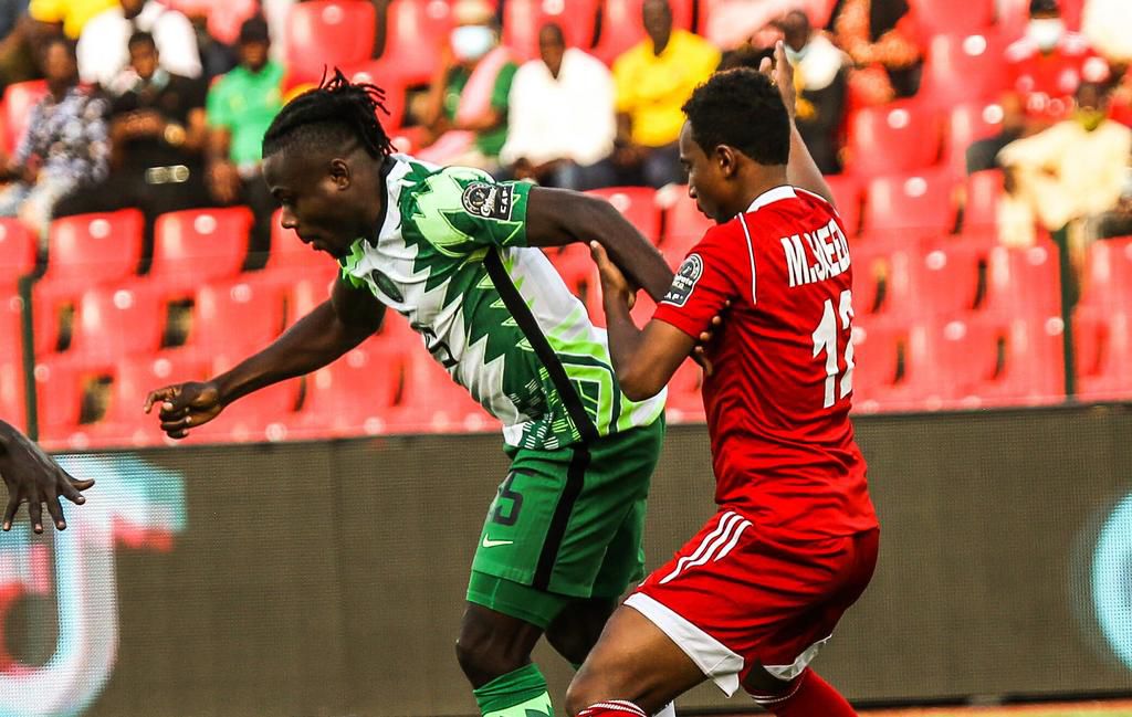 Moses Simon was the game's standout player as Nigeria ran out comfortable winners against Sudan (Photo by Imago/Shengolpixs/Tobi Adepoju)