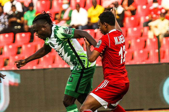 Moses Simon was the game's standout player as Nigeria ran out comfortable winners against Sudan (Photo by Imago/Shengolpixs/Tobi Adepoju)