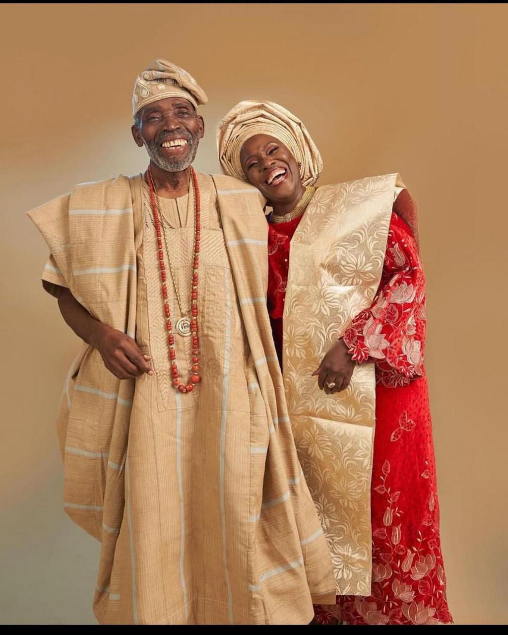 Nollywood veteran Olu Jacobs and wife Joke Silva [Instagram/StyledAseobi]