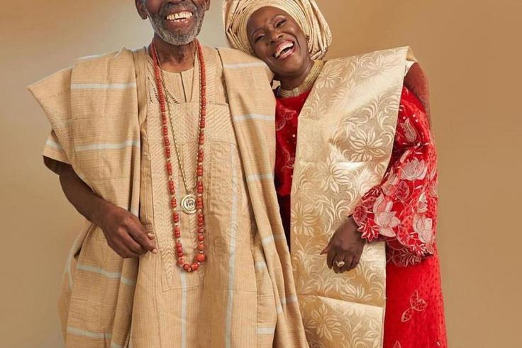 Nollywood veteran Olu Jacobs and wife Joke Silva [Instagram/StyledAseobi]