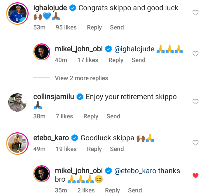 Reactions as Mikel Obi retires from football