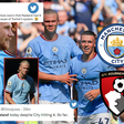 Social media reactions to Manchester City's win over Bournemouth