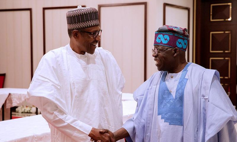 President Muhammadu Buhari with Asiwaju Bola Tinubu