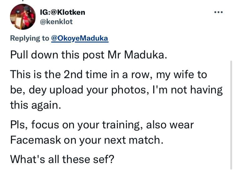 Nigerian husband expresses fear of his marriage in reaction to Okoye's post