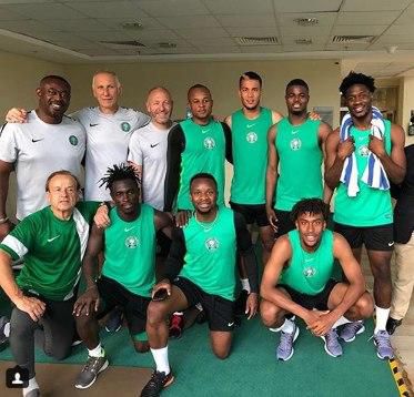 Alex Iwobi, Ola Aina, Ikechukwu Ezenwa, Elderson Echiejile, Ogenyi  Onazi, Junior Lokosa and William Troost-Ekong.