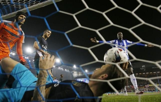 Sheffield Wednesday v Arsenal - Capital One Cup Fourth Round - Hillsborough - Sam Hutchinson (not pictured) scores the third goal for Sheffield.