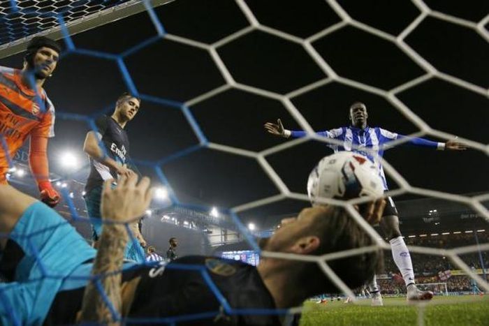 Sheffield Wednesday v Arsenal - Capital One Cup Fourth Round - Hillsborough - Sam Hutchinson (not pictured) scores the third goal for Sheffield.