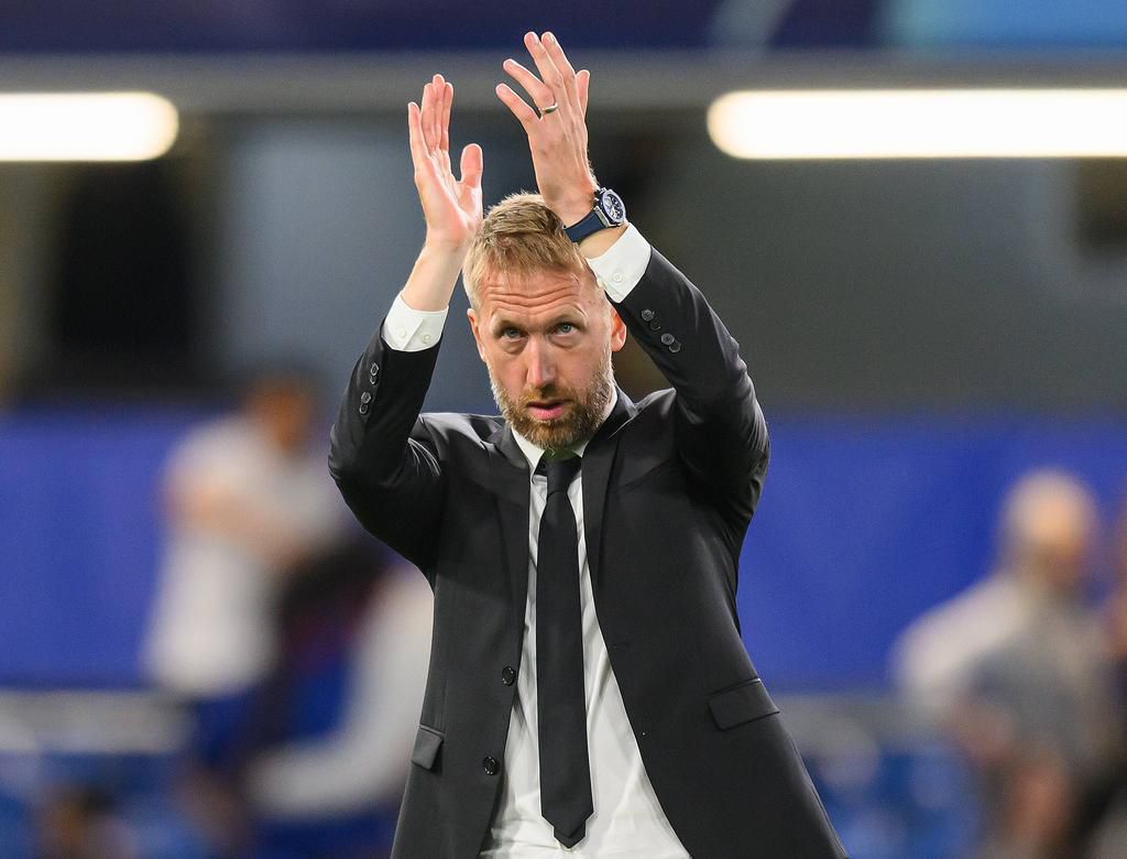 Cheslea Manager Graham Potter during the Champions League match at Stamford Bridge on September 2022.