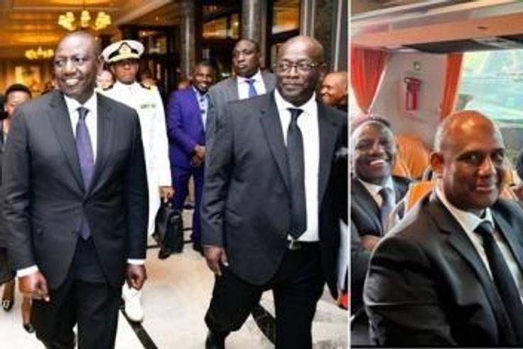 President William Ruto, First Lady Rachel Ruto, President Samia Suluhu and other African leaders  aboard a bus heading to Buckingham Palace to attend state reception in honor of Queen Elizabeth II (1)