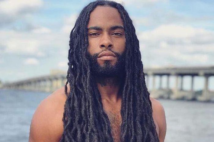 Man with long dreadlocks