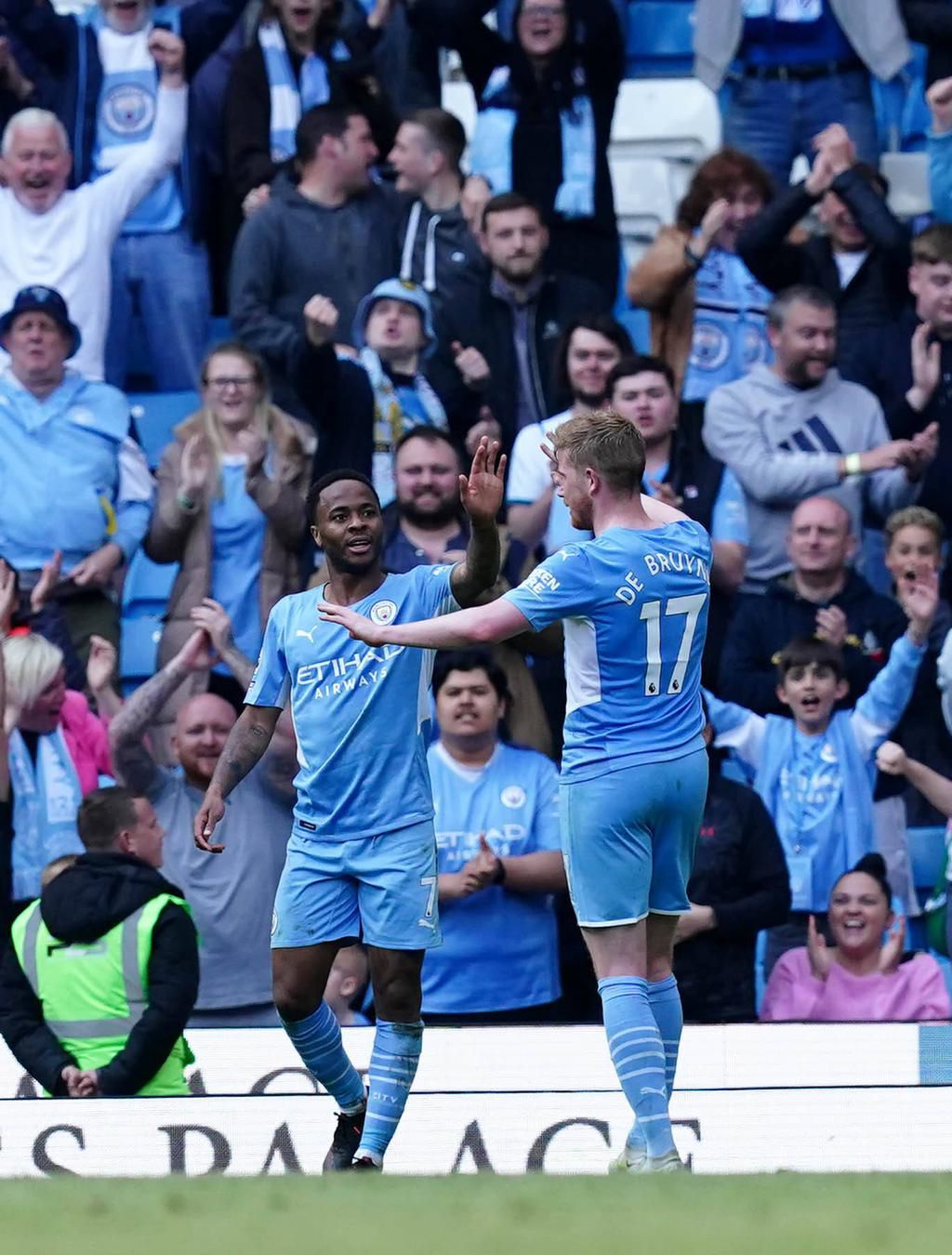 Raheem Sterling scored a brace in Man City's 5-0 win over Newcastle on Sunday