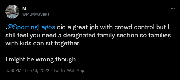 Sporting Lagos Twitter Reactions