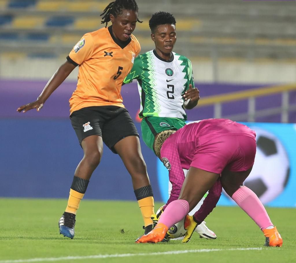 Monday Gift missed four big chances for the Super Falcons.