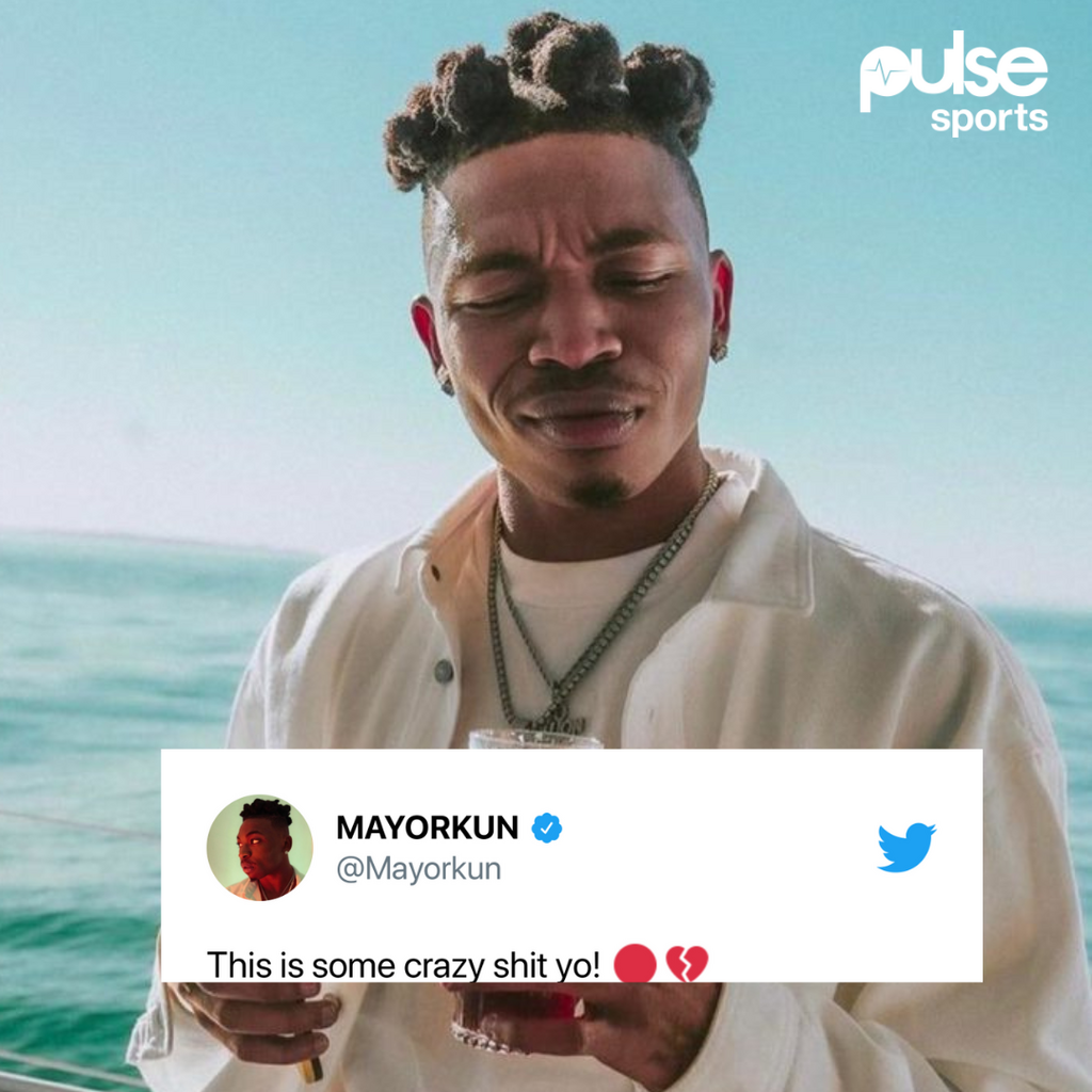 Mayorkun's reaction to Manchester United's 4-0 loss to Brentford