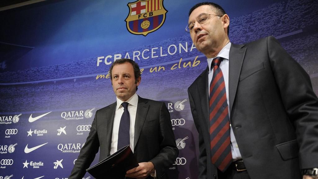 Former Barcelona presidents Sandro Rosell and Josep Bartomeu