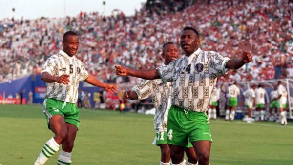 Daniel Amokachi was in bullish form at the 1994 world cup