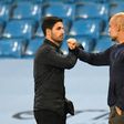 Arsenal manager Mikel Arteta (left) faces former boss Pep Guardiola in Saturday's FA Cup semi-final