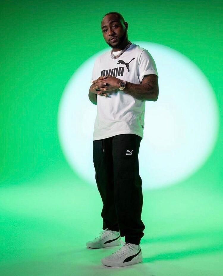 Davido shows off his stylish PUMA outfit