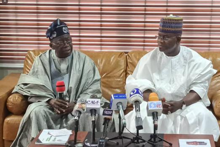 APC Presidential candidate, Asiwaju Bola Ahmed Tinubu and Governor Yahaya Bello. [Twitter:@Imranmuhdz]
