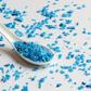 The recycled, shredded plastic in this porcelain soup spoon is equivalent to the amount of microplastics a person may consume every week, according to a 2019 analysis.