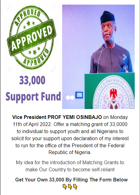 Fact Check: Is Osinbajo giving grant to Nigerians as campaign support?