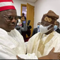 Presidential candidates of the APC and NNPP, Bola Tinubu and Musa Kwankwaso captured in a warm embrace. [Daily Trust]