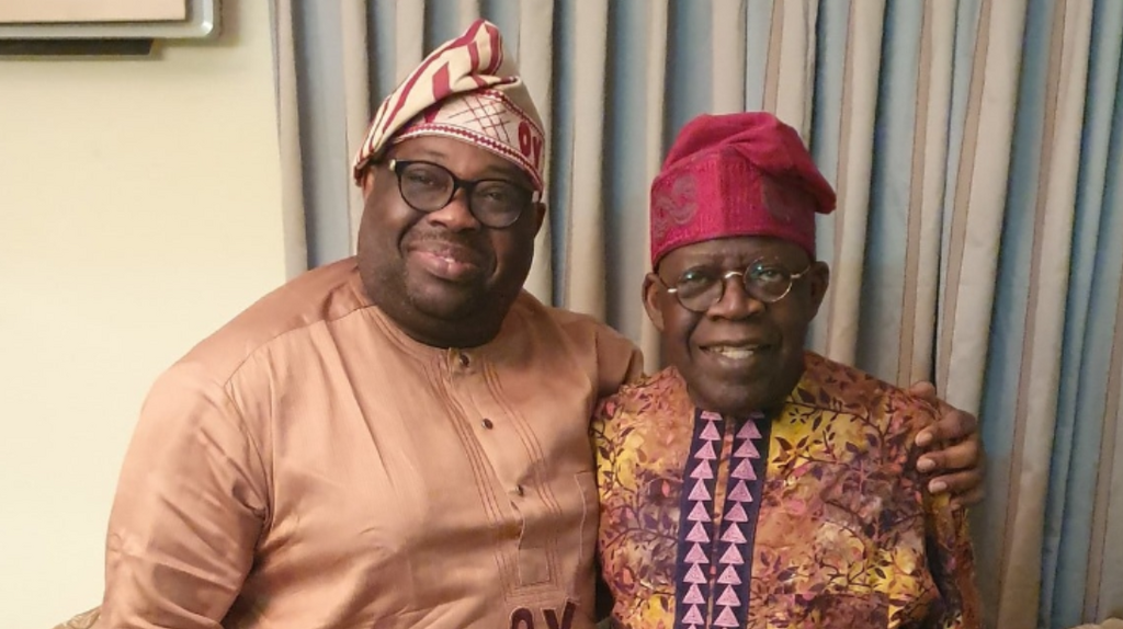 APC Presidential candidate, Asiwaju Bola Tinubu and Publisher, Ovation Magazine, Dele Momodu. [TheCable]