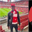 Reactions as EFCC Chairman Abdulrasheed Bawa spotted at Arsenal's Stadium for game against Manchester United