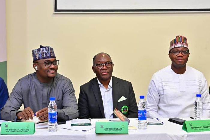 Lagos State Commissioner for Finance, Rabiu Olowo, LIRS Chairman, Ayodele Subair and Beulah Adeoye, Partner, Deloitte Nigeria. (LIRS)