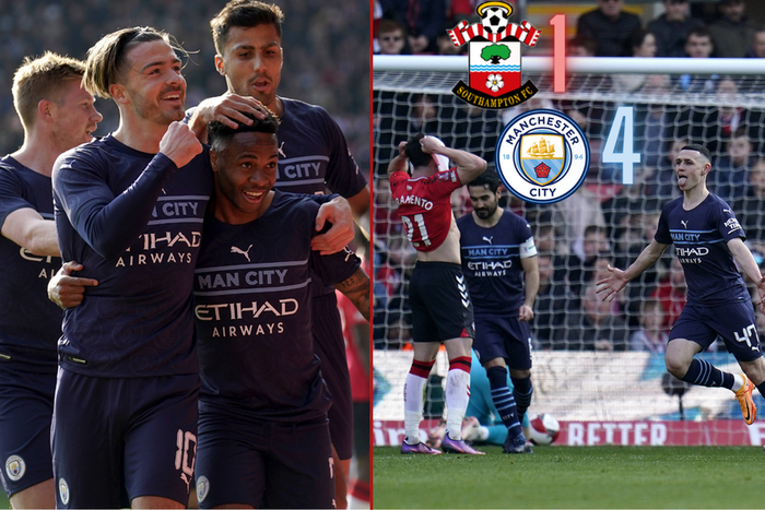 Manchester City thrashed Southampton at St Marys on Sunday