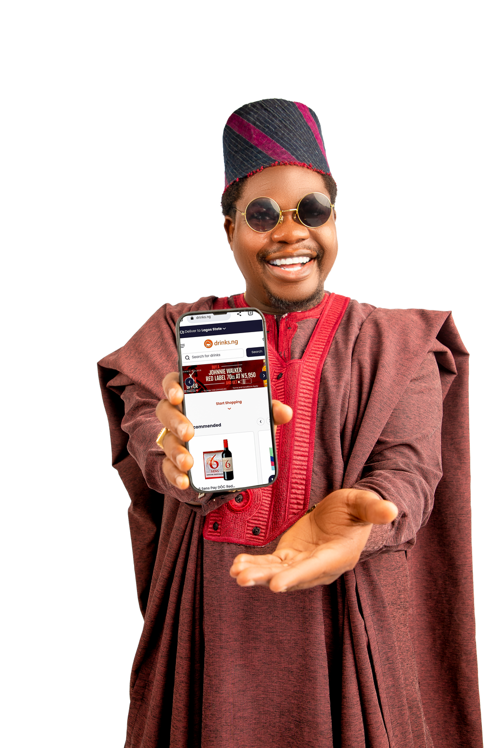 Drinks.ng signs Mr Macaroni as brand ambassador, relaunches biggest pre-drinks platform in Lagos