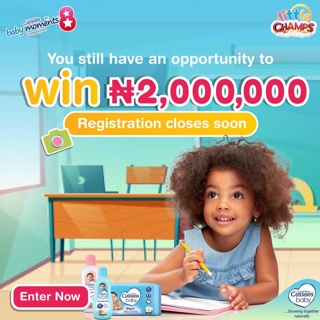 Only a few days left to submit entries in the Cussons Baby Moments competition season 8