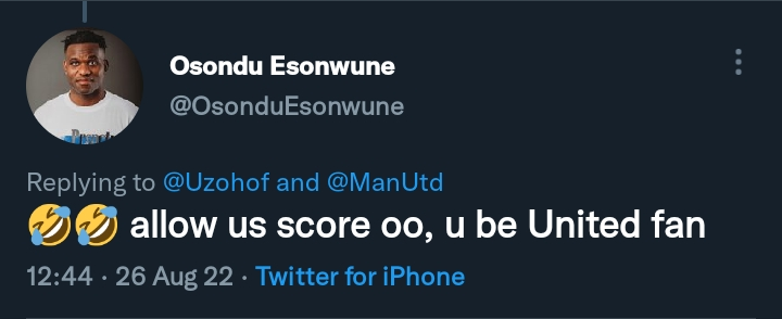 The fan who asked Uzoho to allow his boyhood club score.