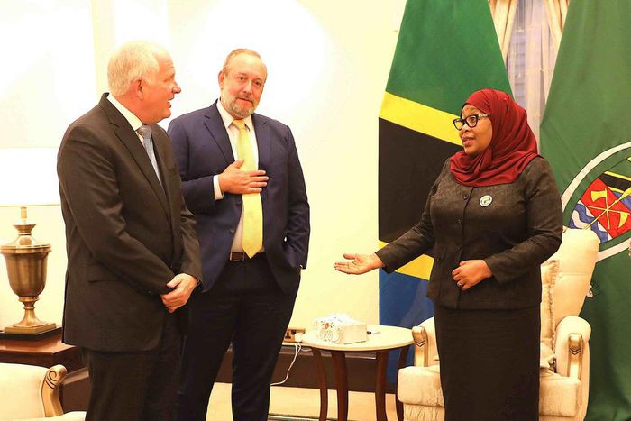 President Samia Suluhu Hassan and Donald Wright