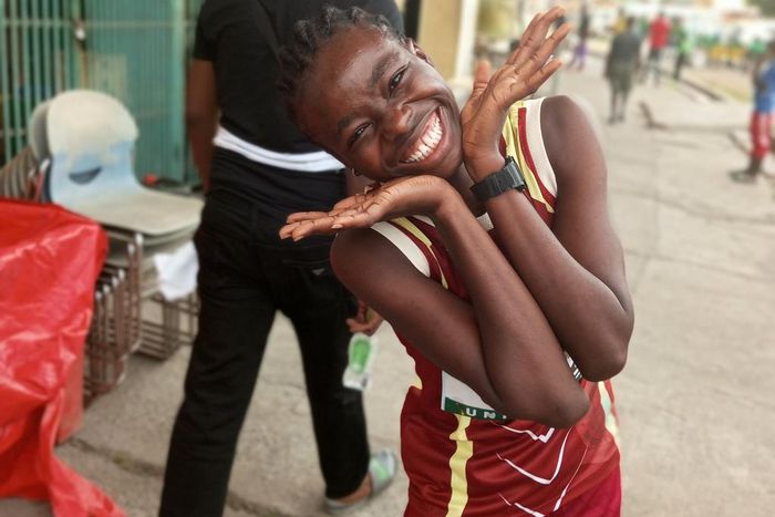 Naomi Nnamdi Chinyere celebrates her remarkable win.