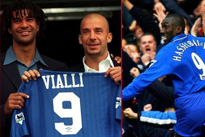 Gianluca Vialli and Jimmy Floyd Hasselbaink are two of the four strikers who beat Chelsea's number 9 curse