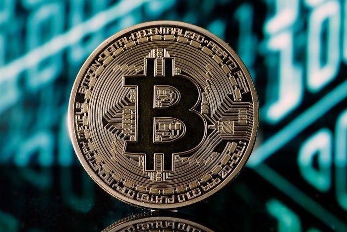 Visual representation of the digital cryptocurrency bitcoin