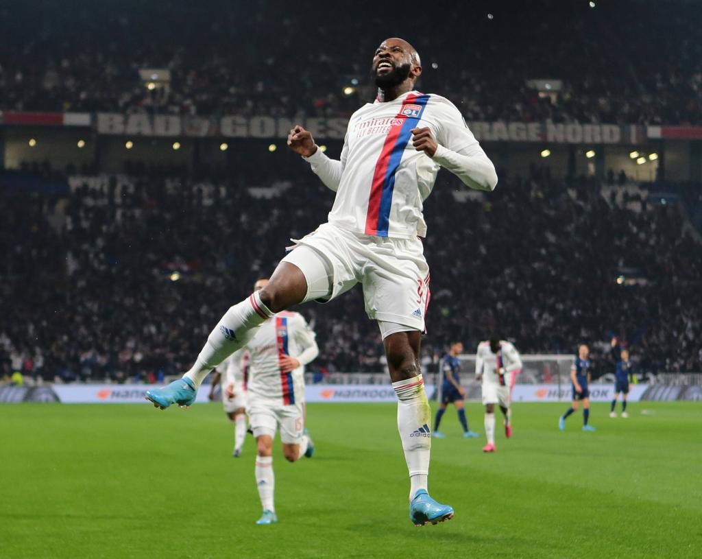 Lyon's Moussa Dembele opened the scoring in the 13th minute