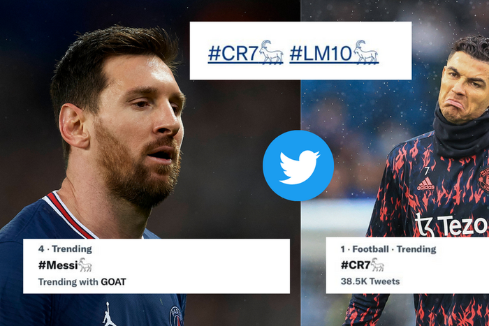 The football fan rivalry on the G.O.A.T debate resumed following Twitter's latest emoji for the Cristiano Ronaldo hashtag